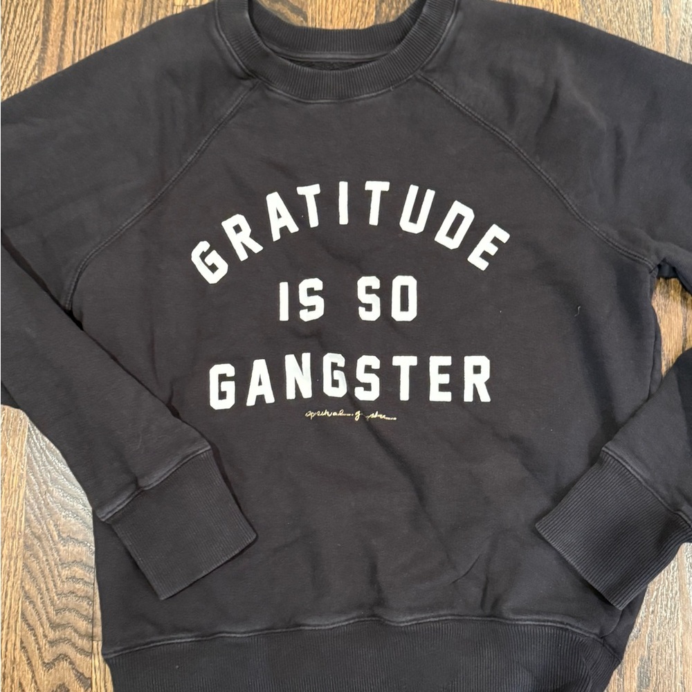 Spiritual Gangster Black Sweatshirt with White Text